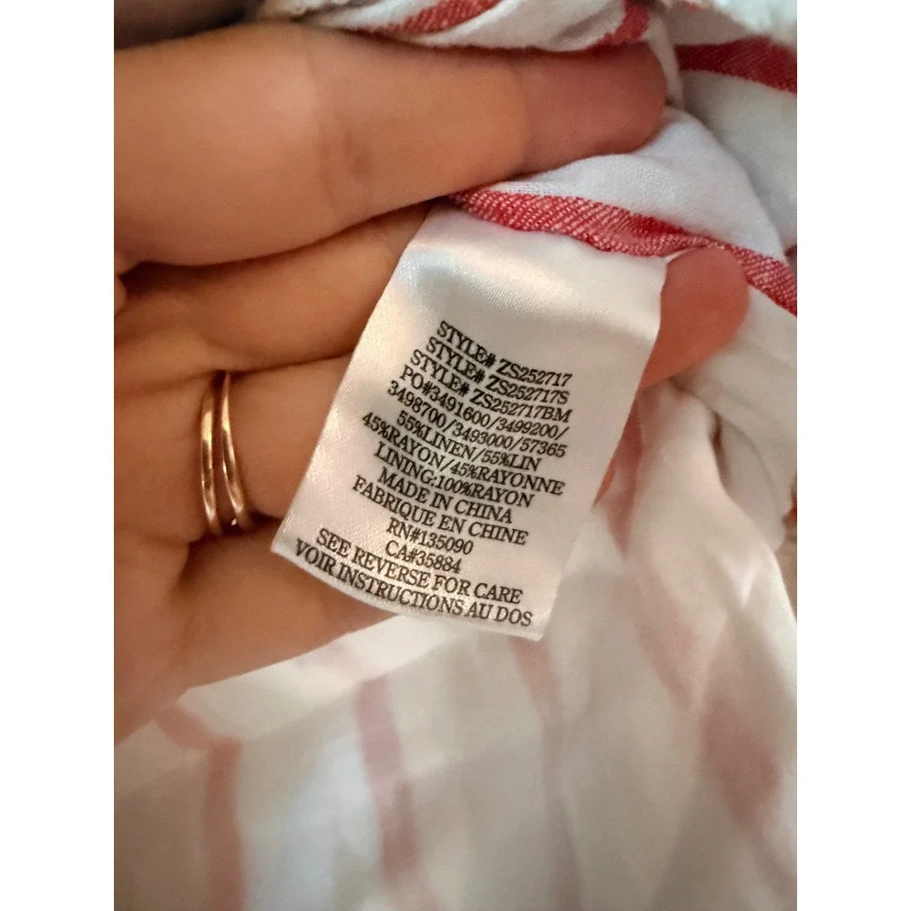 Z Supply Cabana Red White Striped Linen Blend Lined Shorts ZS252717BM Large